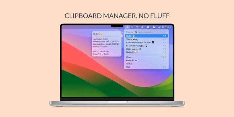 Maccy Mac Clipboard Manager Screenshot