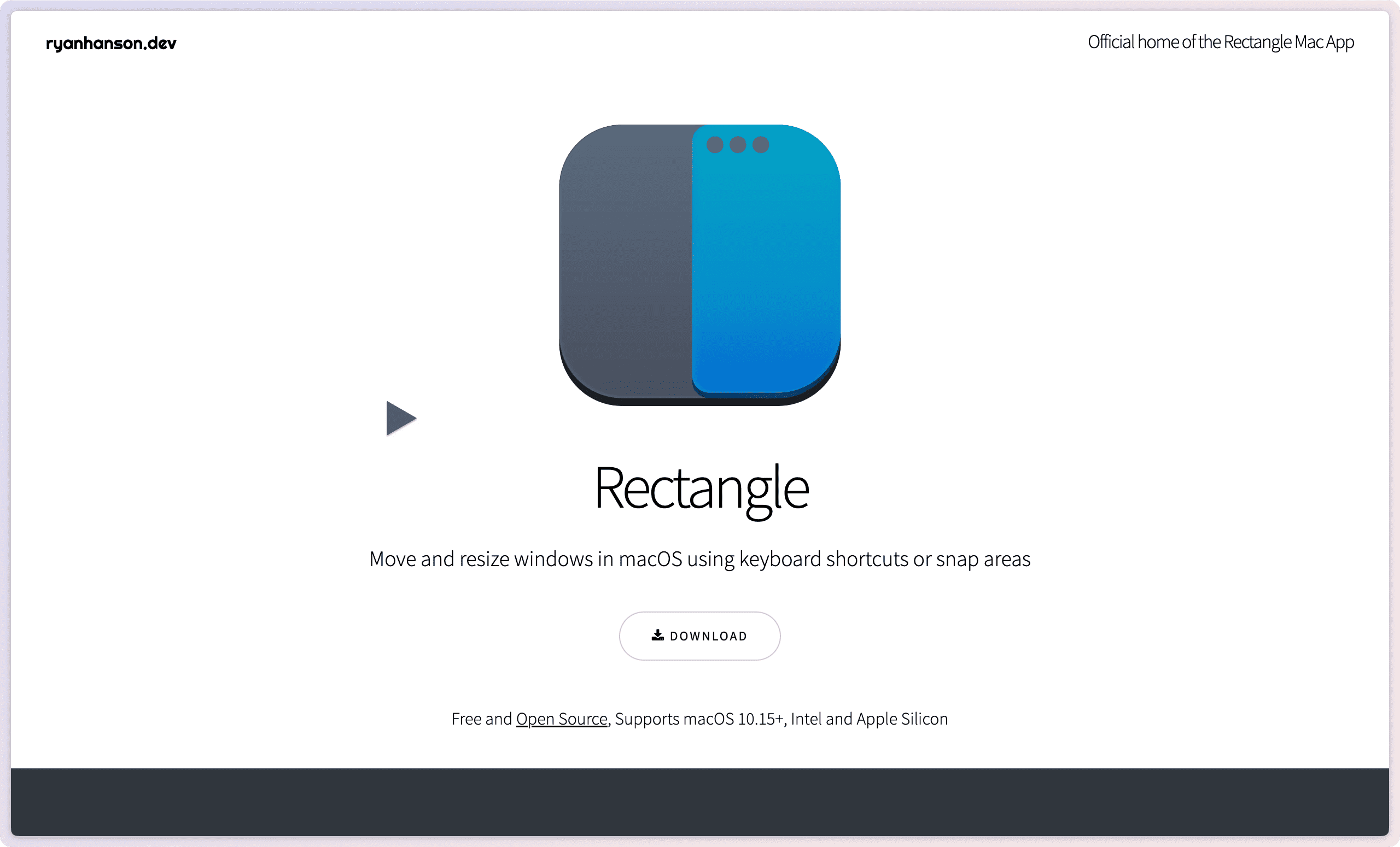 Rectangle app for macOS